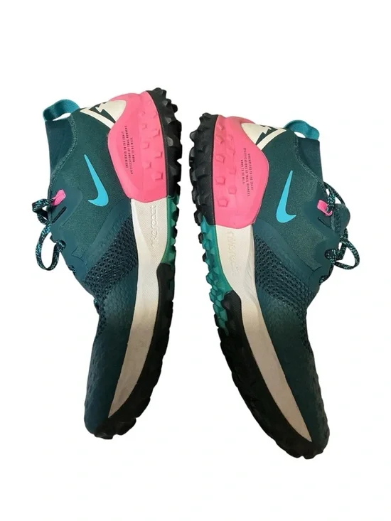 Nike Pegasus Trail 3 Women’s Teal Pink Running Hiking Sneakers size 9 - Picture 2 of 7